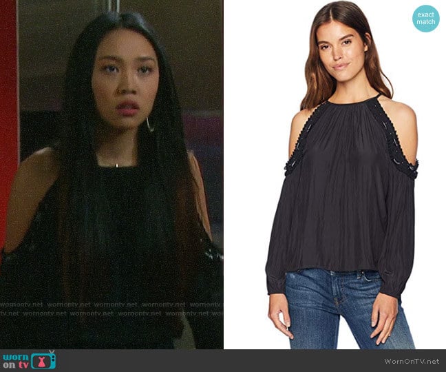 Ramy Brook Anne Top worn by Haley Chen (Thia Megia) on Days of our Lives