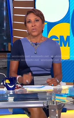 WornOnTV: Robin’s colorblock sheath dress on Good Morning America ...