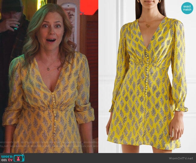 Eve Dress by Saloni worn by Lena (Jenna Fischer) on Splitting Up Together