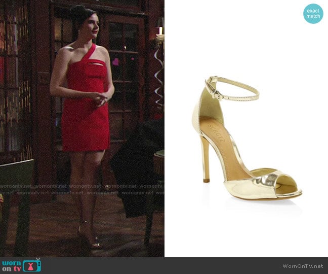 Schutz Saasha Lee Heels worn by Tessa Porter (Cait Fairbanks) on The Young and the Restless