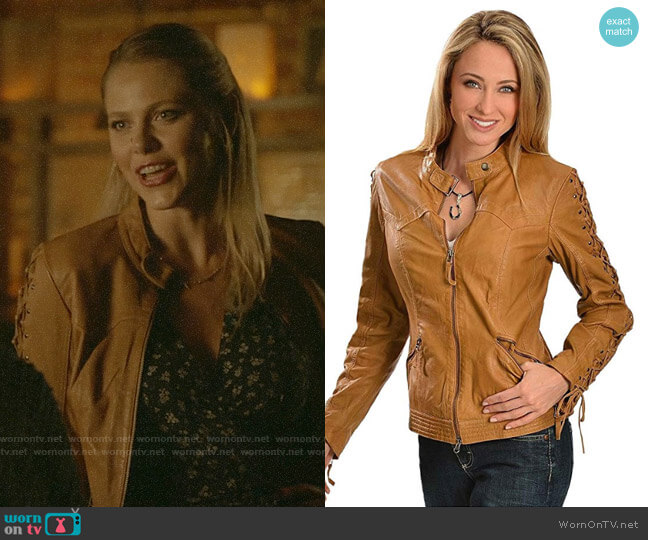 Scully Leather Laced Sleeve Jacket worn by Isobel Evans-Bracken (Lily Cowles) on Roswell New Mexico
