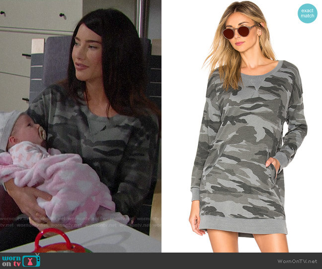 Splendid Camo Courtside Dress  worn by Steffy Forrester (Jacqueline MacInnes Wood) on The Bold & the Beautiful