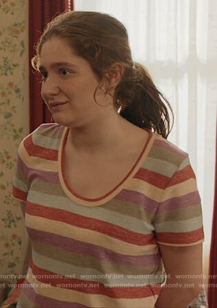 Debbie's striped tee on Shameless