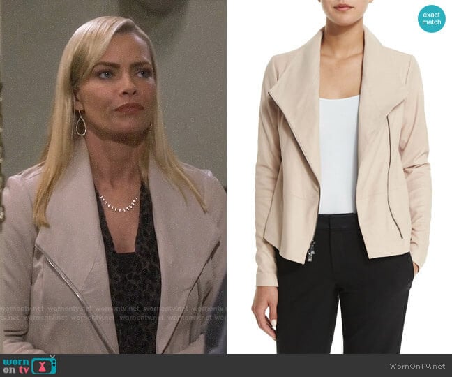 Vince Scuba Jacket worn by Jill Kendall (Jaime Pressly) on Mom