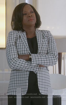 Annalise’s white checked blazer on How to Get Away with Murder