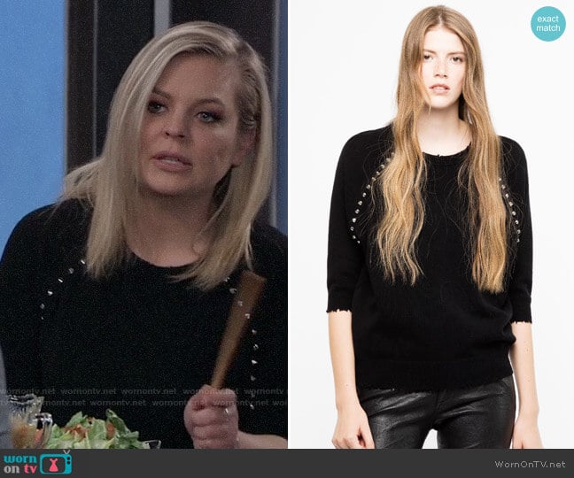 Zadig & Voltaire Just Mwc Sweater worn by Maxie Jones (Kirsten Storms) on General Hospital