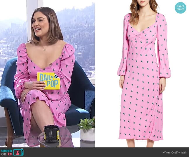 Trixie Dress by AFRM  worn by Carissa Loethen Culiner on E! News