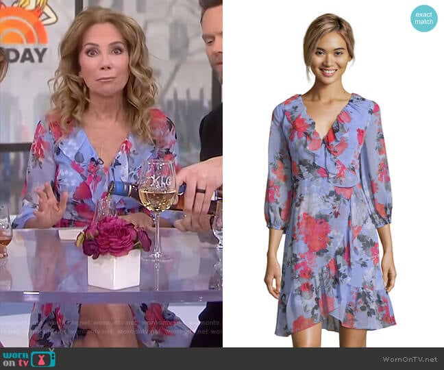 WornOnTV: Kathie’s blue floral ruffled dress on Today | Kathie Lee ...