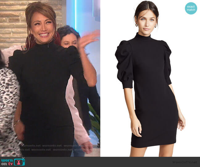 Brenna Puff Sleeve Dress by Alice + Olivia worn by Carrie Inaba on The Talk