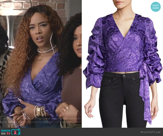 Dominica Top by Alice + Olivia worn by Tiana Brown (Serayah McNeill) on Empire