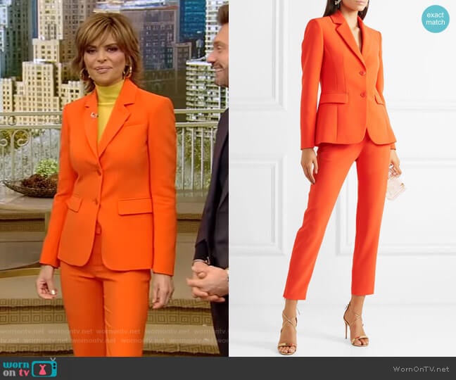  Altuzarra Fenice Blazer and Henri Pants worn by Lisa Rinna on Live with Kelly and Ryan