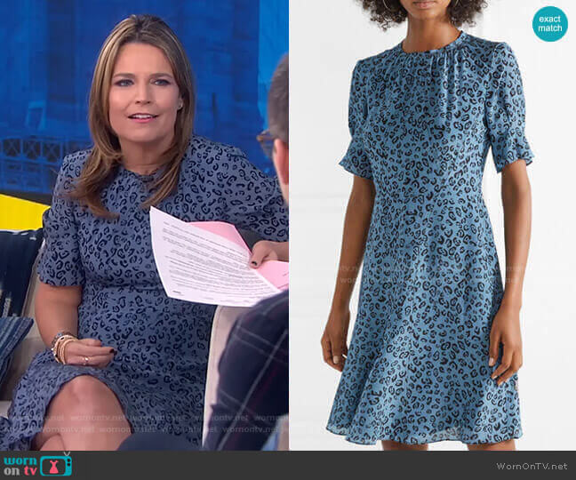 WornOnTV: Savannah’s blue leopard print dress on Today | Savannah ...