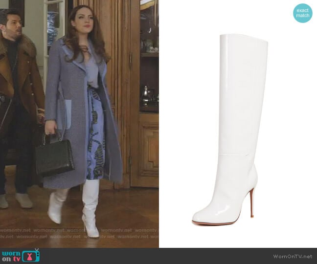 Brera 105 Boots by Aquazzura worn by Fallon Carrington (Elizabeth Gillies) on Dynasty