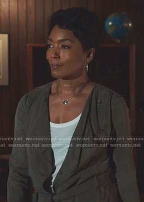 Athena's khaki double breasted jacket on 9-1-1