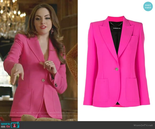 Tailored Blazer Jacket by Barbara Bui worn by Fallon Carrington (Elizabeth Gillies) on Dynasty