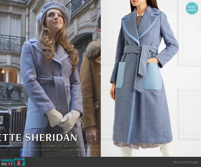 Belted Canvas and Leather-Trimmed Twill Coat by Fendi worn by Fallon Carrington (Elizabeth Gillies) on Dynasty