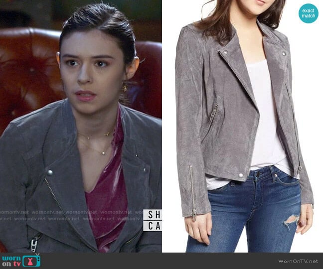 Blank NYC No Limit Suede Moto Jacket worn by Nia Nal (Nicole Maines) on Supergirl