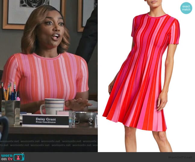 WornOnTV: Daisy’s pink striped dress on Madam Secretary | Patina Miller ...