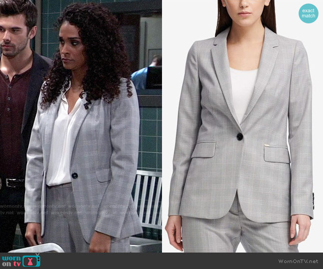 WornOnTV: Jordan’s grey plaid suit on General Hospital | Briana Nicole ...