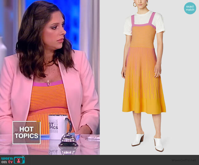 Stripe Knit Cami Dress by Derek Lam 10 Crosby worn by Abby Huntsman on The View