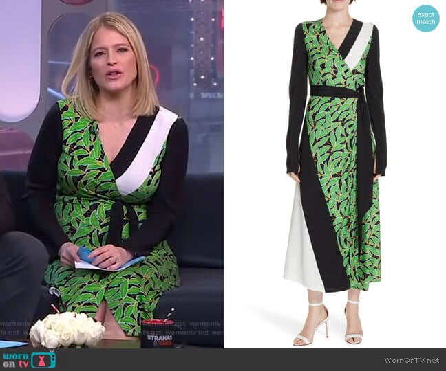 Maureen Dress by Diane von Furstenberg worn by Sara Haines on Good Morning America