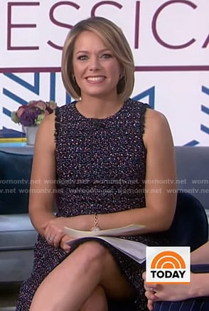 Dylan’s tweed sleeveless dress on Today