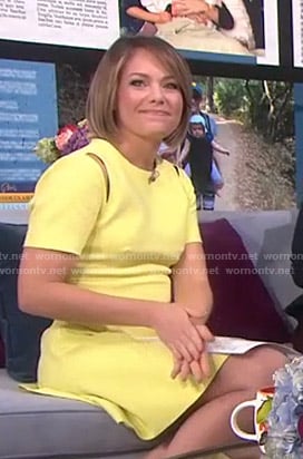 Dylan's yellow cutout mini dress on Today