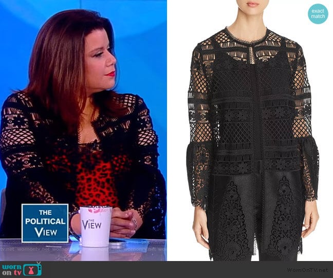 Jaya Crochet Lace Jacket by Elie Tahari worn by Ana Navarro on The View