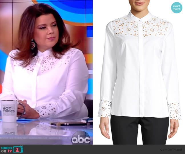 Zila Paneled Shirt by Elie Tahari worn by Ana Navarro on The View