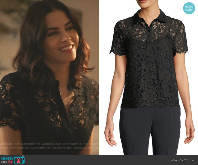 Nusta Lace Polo by Escada worn by Julian Booth (Jenna Dewan) on The Resident