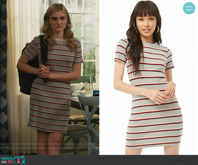 Striped Mini Dress by Forever 21 worn by Taylor Otto (Meg Donnelly) on American Housewife