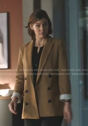 Frankie’s camel blazer on Whiskey Cavalier