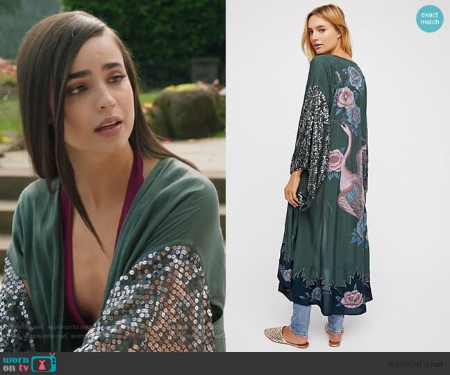 Sun Drop Jacket by Free People worn by Ava Jalali (Sofia Carson) on Pretty Little Liars The Perfectionists