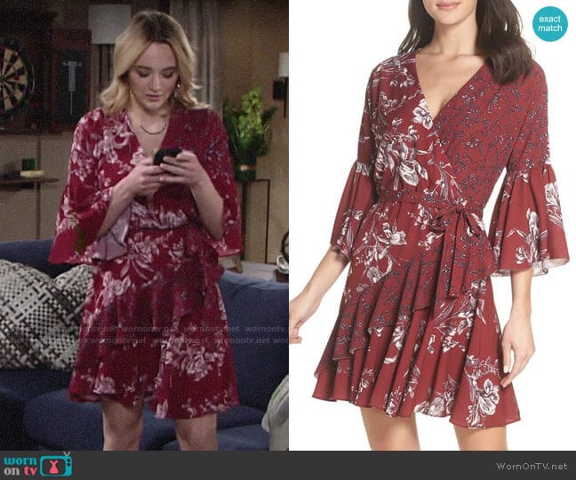 WornOnTV: Summer’s red mixed floral dress on The Young and the Restless ...