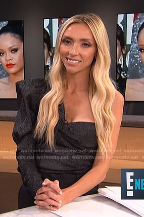 Giuliana's metallic one-shoulder top on E! News