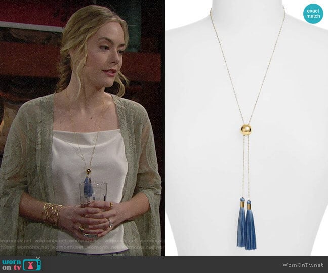 Gorjana Carmen Necklace worn by Hope Logan (Annika Noelle) on The Bold and the Beautiful