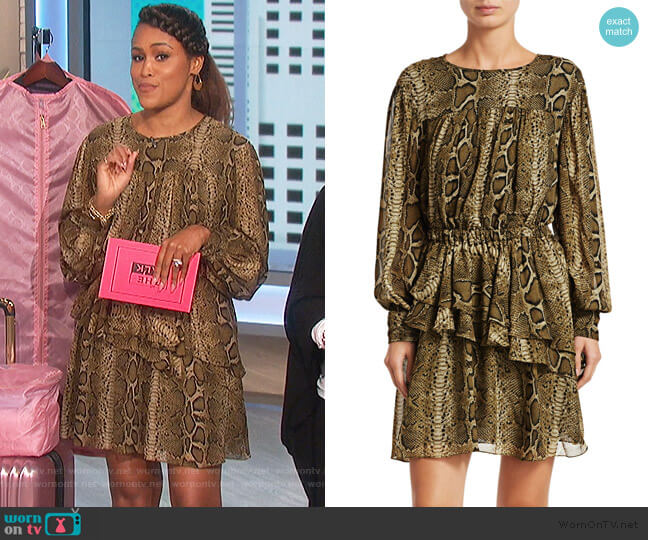 Java Python Print Mini A-Line Dress by Isabel Marant Etoile worn by Eve on The Talk