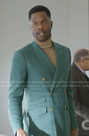 Jeff’s green suit on Dynasty