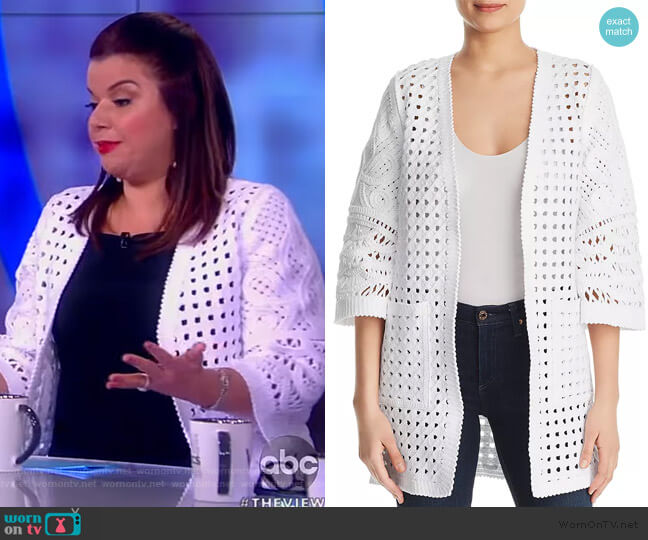 Jillian Basket Weave Cardigan by Kobi Halperin worn by Ana Navarro on The View