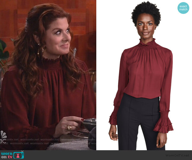 Lucca Blouse by Kobi Halperin worn by Grace Adler (Debra Messing) on Will and Grace