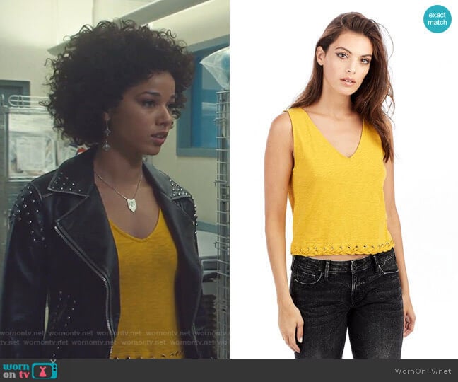 Lace Up Crop Tank by True Religion worn by Maia Roberts (Alisha Wainwright ) on Shadowhunters