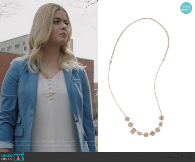 Holding Pattern Necklace by Madewell worn by Alison DiLaurentis (Sasha Pieterse) on Pretty Little Liars The Perfectionists