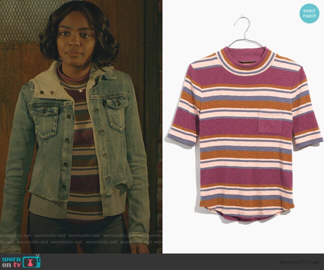 WornOnTV: Jennifer’s striped tee and denim jacket on Black Lightning ...