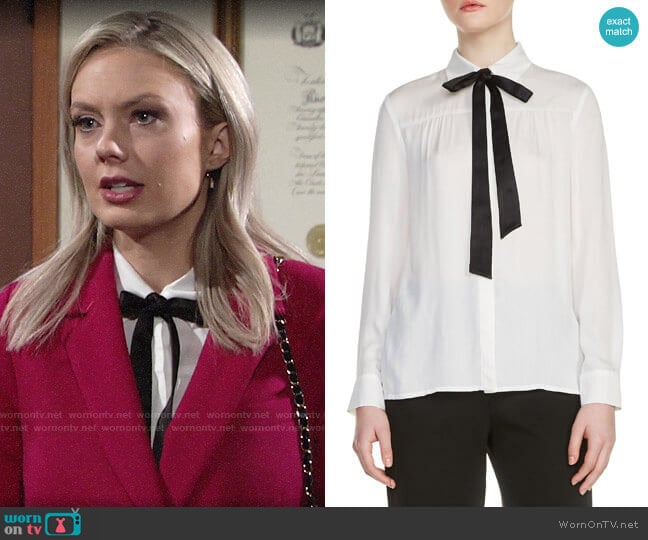 Maje Caryota Blouse worn by Abby Newman (Melissa Ordway) on The Young and the Restless