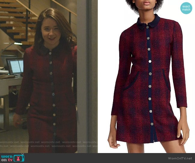 Renitia Dress by Maje worn by Marissa Gold (Sarah Steele) on The Good Fight