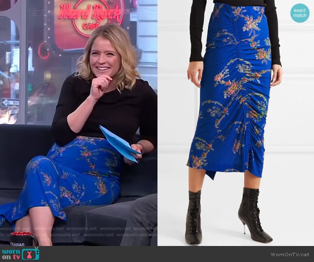 Tracy Skirt by Preen by Thornton Bregazzi worn by Sara Haines on Good Morning America