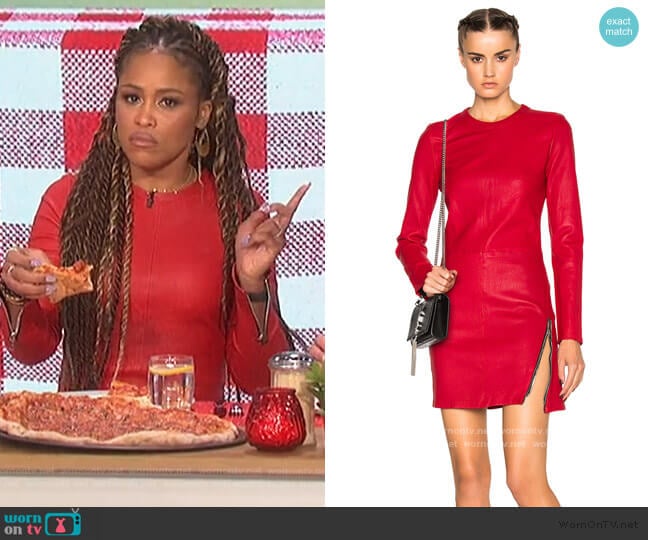 Yves Leather Dress by RTA worn by Eve on The Talk