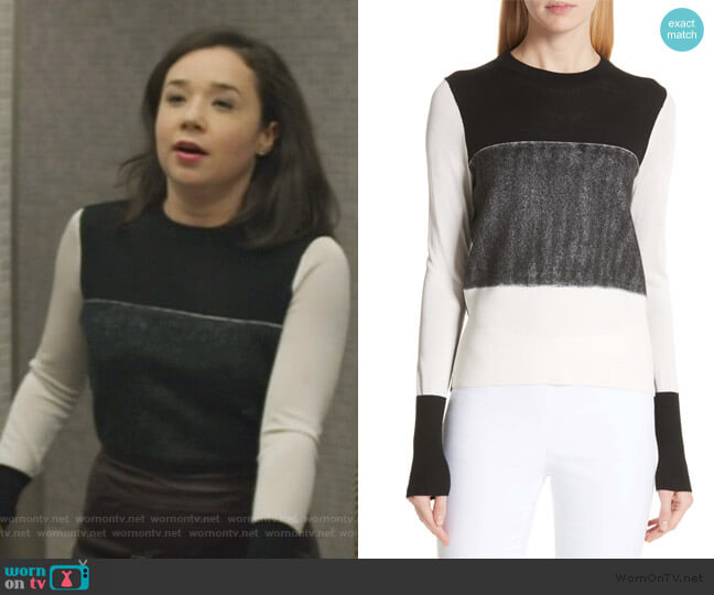 Marissa Colorblock Sweater by Rag & Bone worn by Marissa Gold (Sarah Steele) on The Good Fight