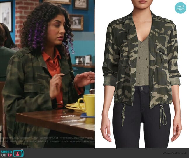 Rowan Camo Jacket by Rails worn by Heather Davis (Vella Lovell) on Crazy Ex-Girlfriend