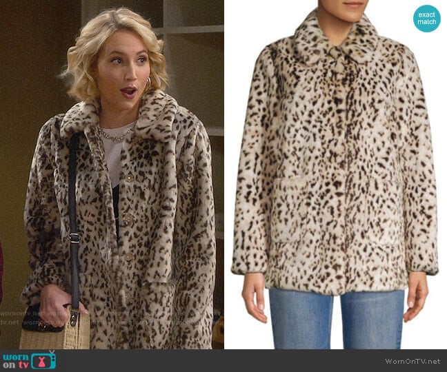 Rebecca Taylor Lynx Faux Fur Jacket worn by Mandy Baxter (Molly McCook) on Last Man Standing